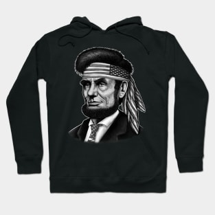 Abraham Lincoln portrait American flag Hoodie